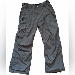 The North Face Snow Pants Mens Large Black Logo Lined Skiing Snowboarding Hyvent